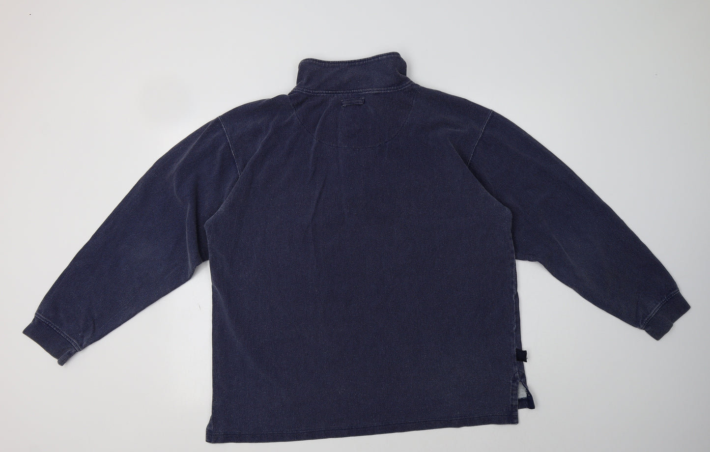 Chatham Mens Blue  Cotton Henley Sweatshirt Size M