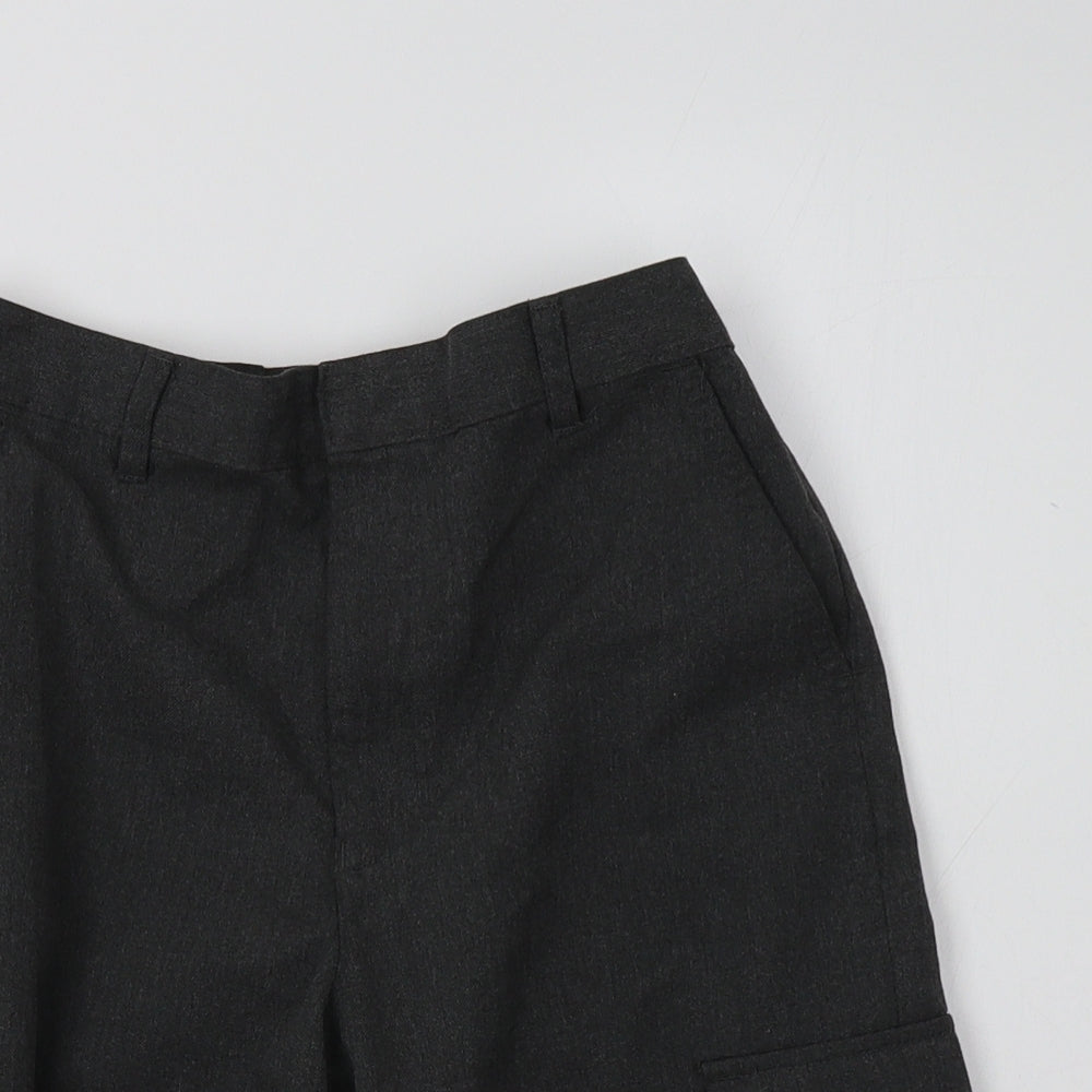 M&S Boys Grey  Polyester Cargo Shorts Size 10-11 Years  Regular  - School Wear