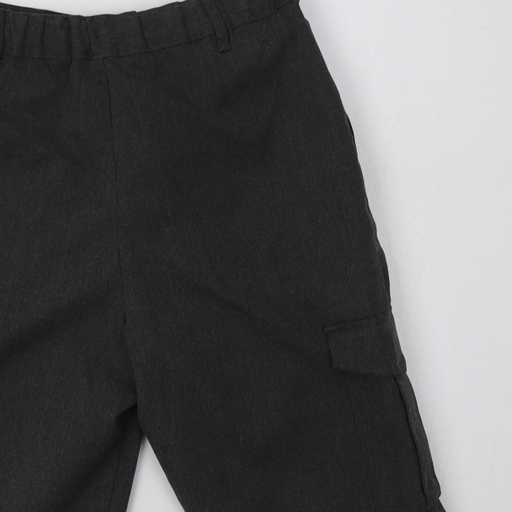 M&S Boys Grey  Polyester Cargo Shorts Size 10-11 Years  Regular  - School Wear