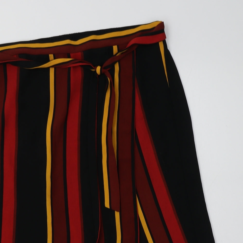 George Womens Multicoloured Striped Polyester Wrap Skirt Size 18