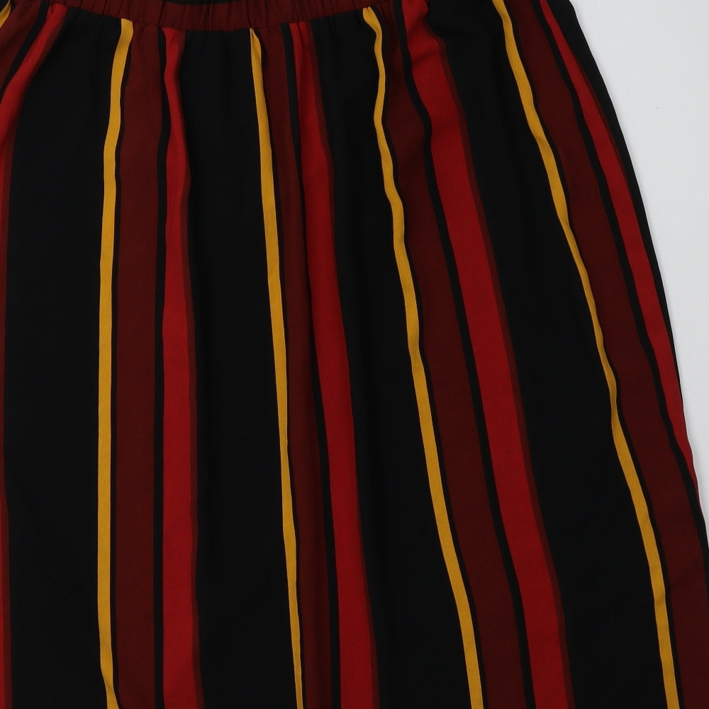 George Womens Multicoloured Striped Polyester Wrap Skirt Size 18