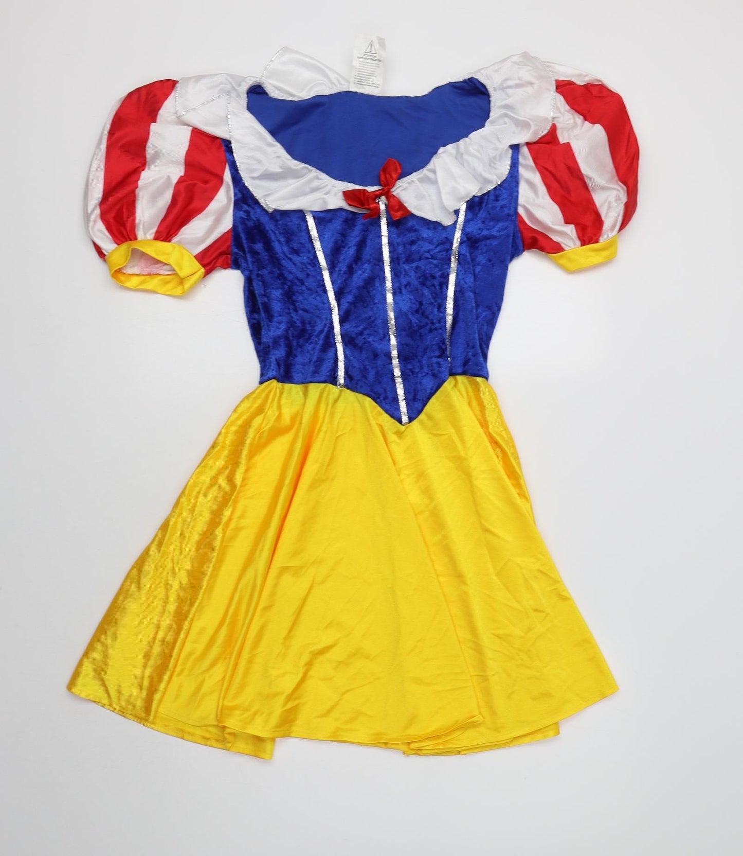 Preworn Womens Multicoloured Striped Polyester Fit & Flare  Size M  Collared  - Fancy Dress