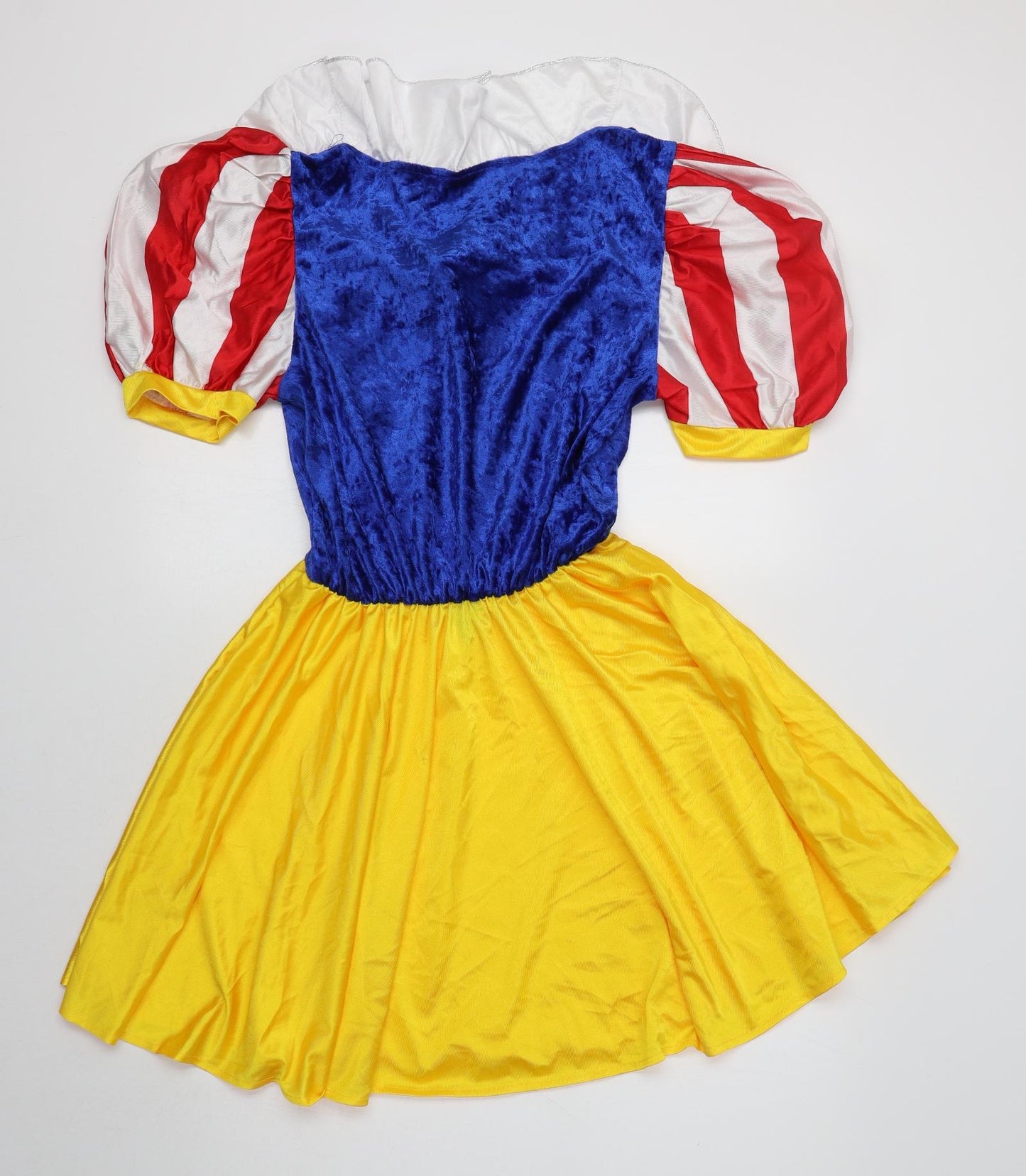 Preworn Womens Multicoloured Striped Polyester Fit & Flare  Size M  Collared  - Fancy Dress