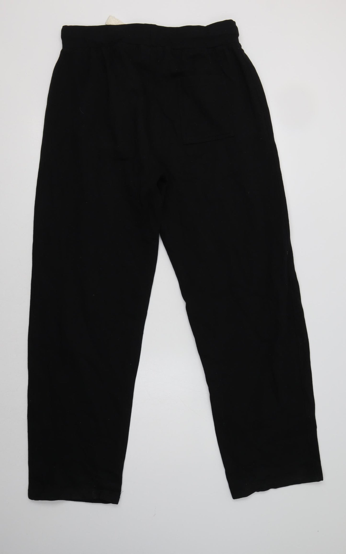 Cotton Ridge Mens Black  Cotton Jogger Trousers Size L L32 in Regular