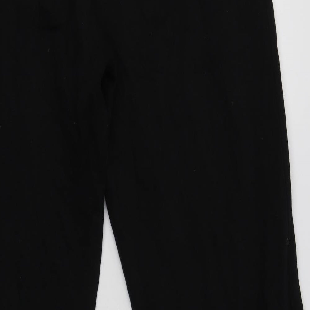 Cotton Ridge Mens Black  Cotton Jogger Trousers Size L L32 in Regular