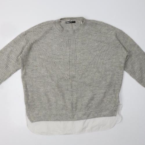 George Womens Grey Crew Neck   Pullover Jumper Size L