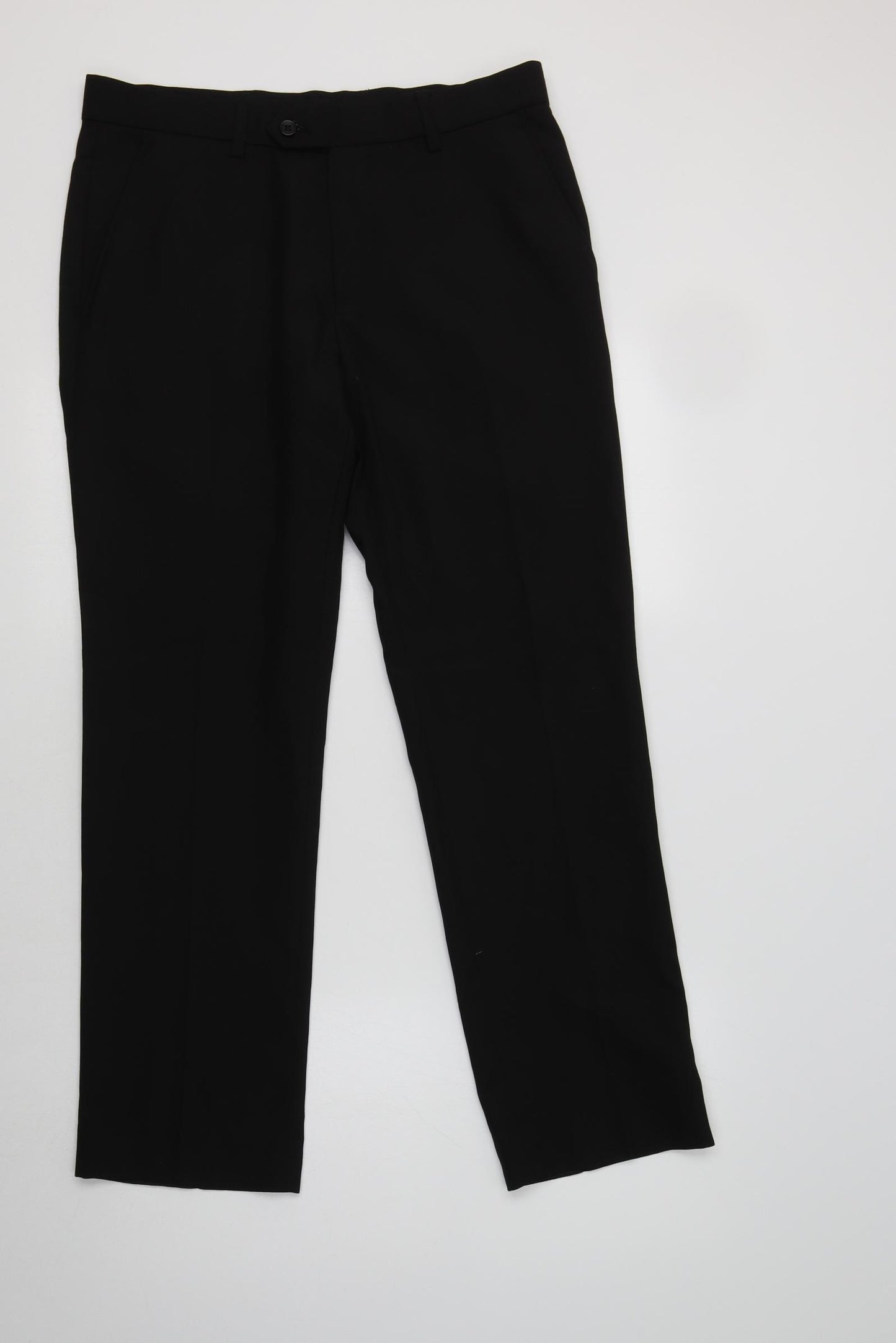NEXT Mens Black  Polyester Dress Pants Trousers Size 32 L29 in Regular