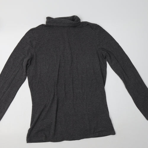 ESMARA Womens Grey  Polyester Basic T-Shirt Size 18 Roll Neck