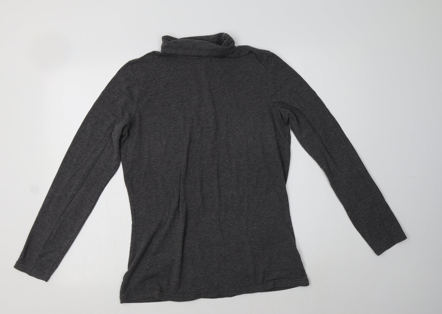 ESMARA Womens Grey  Polyester Basic T-Shirt Size 18 Roll Neck