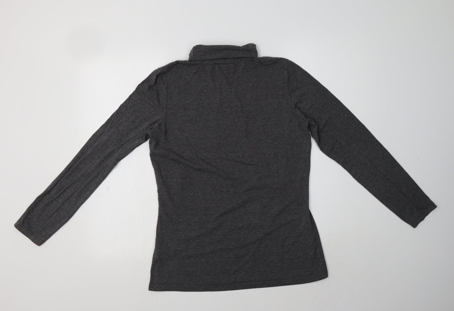 ESMARA Womens Grey  Polyester Basic T-Shirt Size 18 Roll Neck