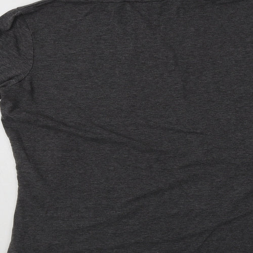ESMARA Womens Grey  Polyester Basic T-Shirt Size 18 Roll Neck
