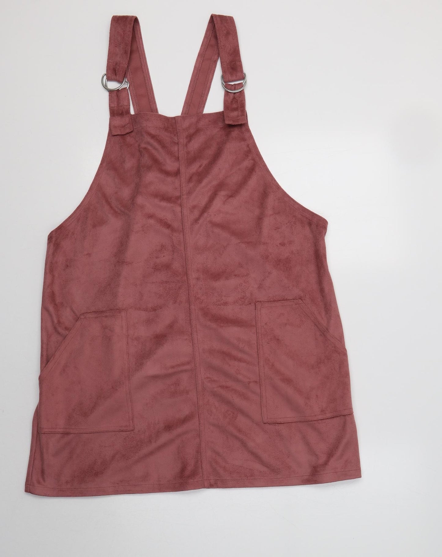 Primark Womens Pink  Polyester Pinafore/Dungaree Dress  Size 18  Square Neck