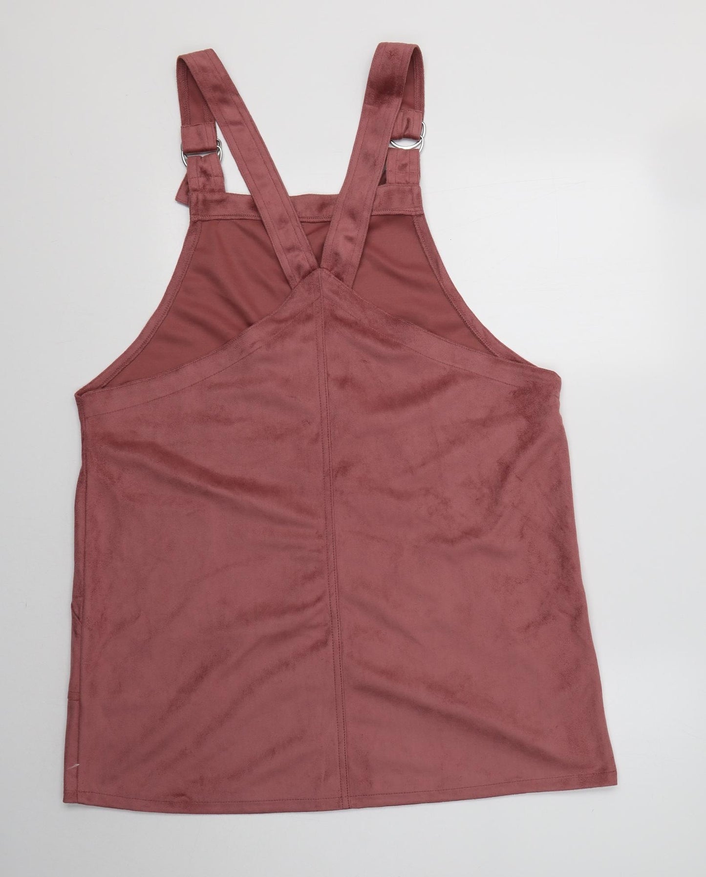 Primark Womens Pink  Polyester Pinafore/Dungaree Dress  Size 18  Square Neck
