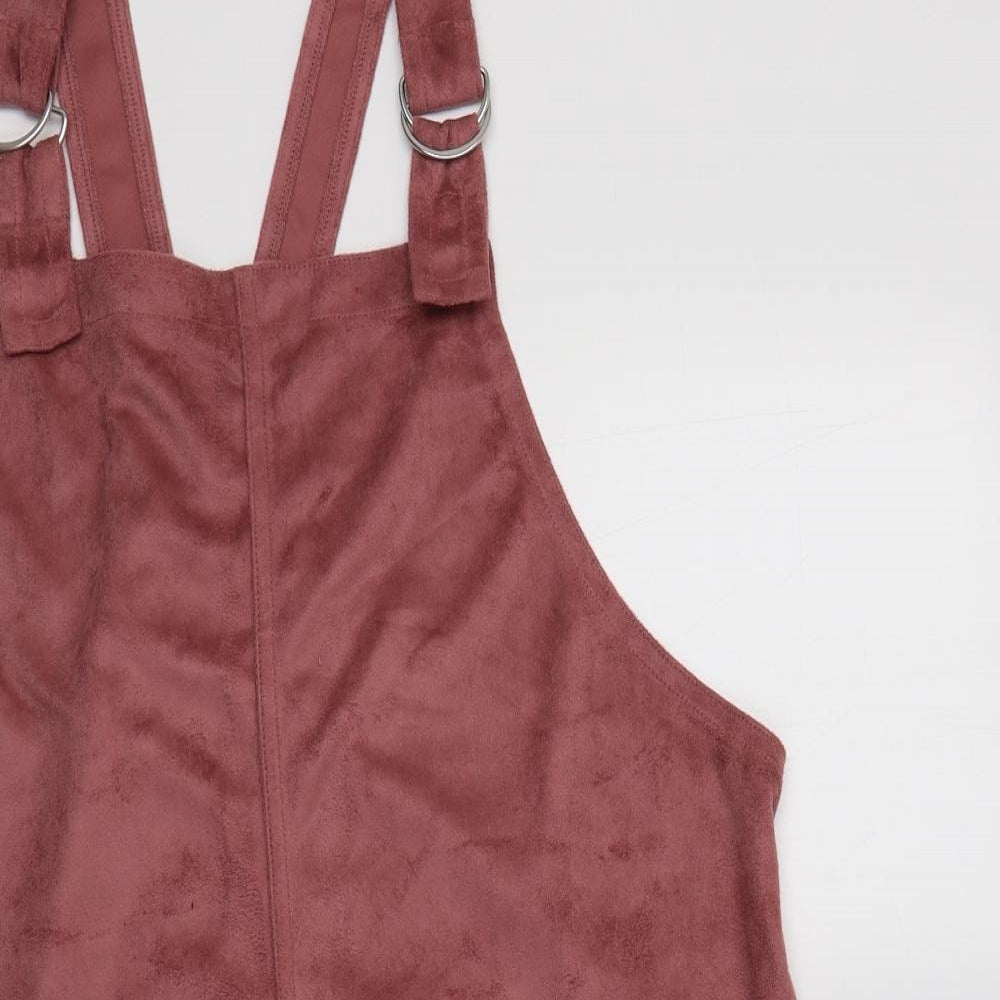 Primark Womens Pink  Polyester Pinafore/Dungaree Dress  Size 18  Square Neck