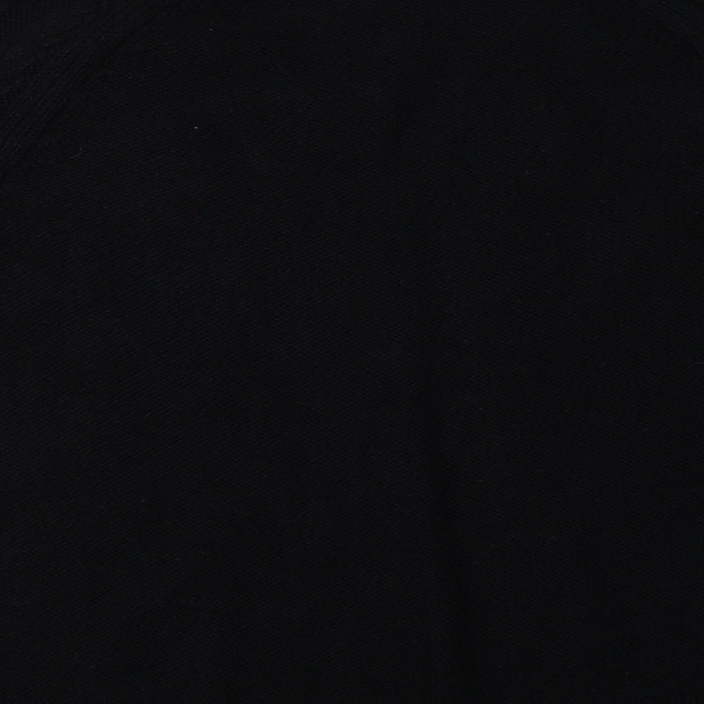 H&M Womens Black Crew Neck  Acrylic Pullover Jumper Size L
