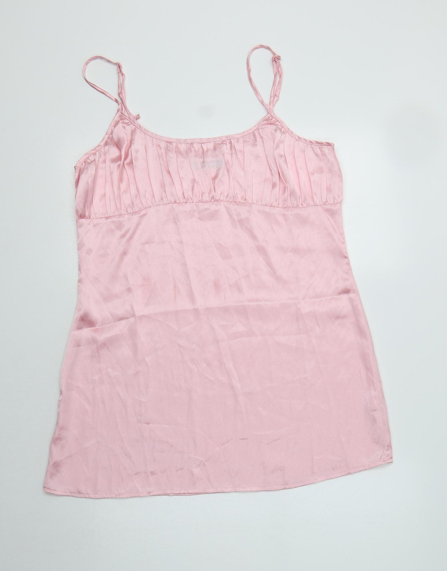 PRETTYLITTLETHING Womens Pink  Polyester Camisole Tank Size 14 Square Neck