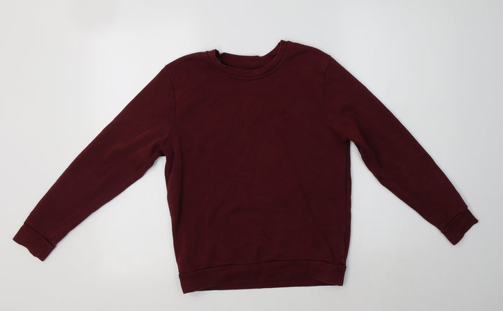 George Boys Purple  Cotton Pullover Sweatshirt Size 10-11 Years