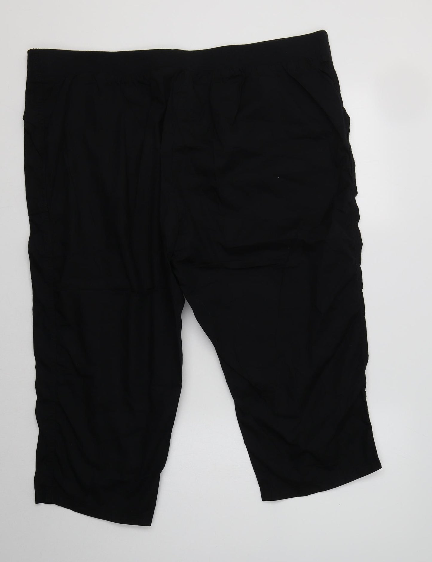 Bonmarché Womens Black  Cotton Cropped Trousers Size 22 L22 in Regular
