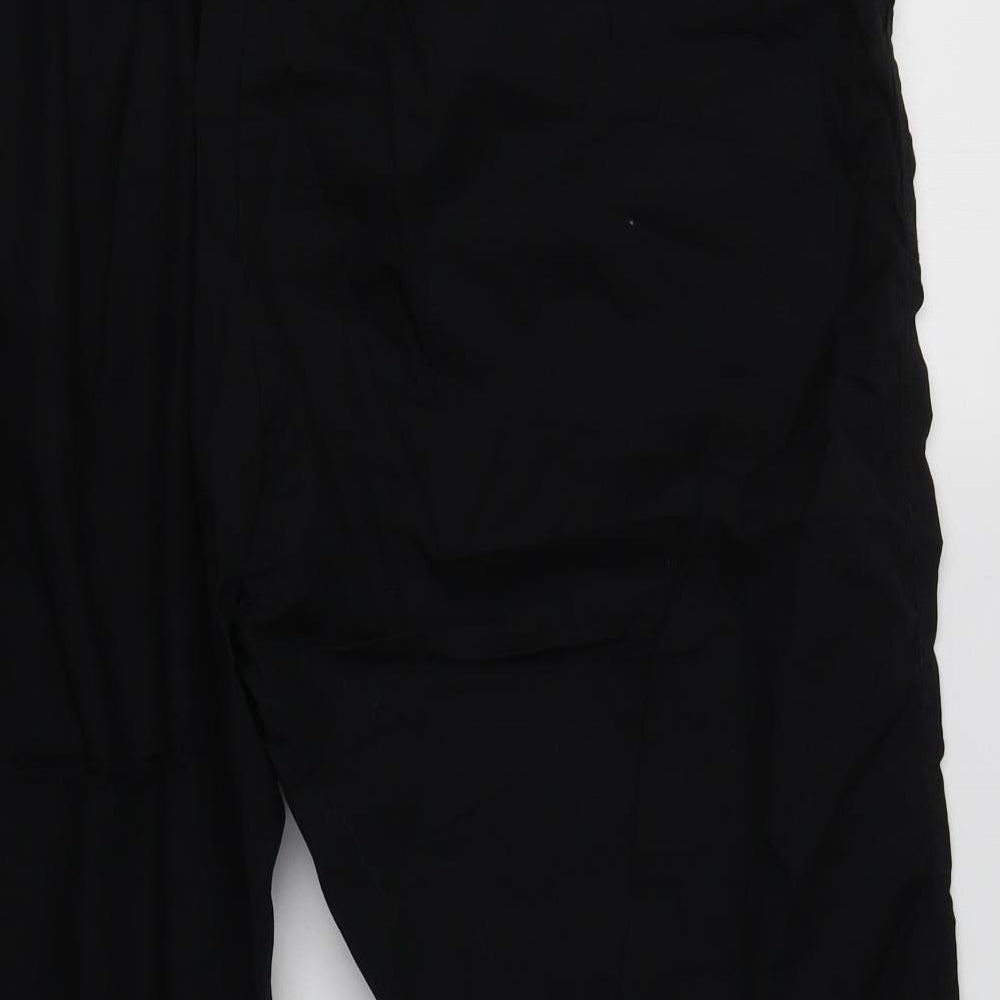 Bonmarché Womens Black  Cotton Cropped Trousers Size 22 L22 in Regular