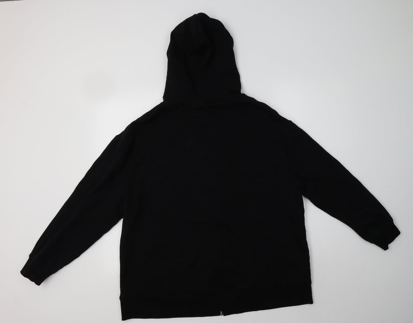 ASOS Womens Black  Cotton Full Zip Hoodie Size 16