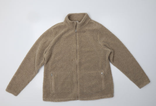 Front view of Papaya women’s beige jacket, size L
