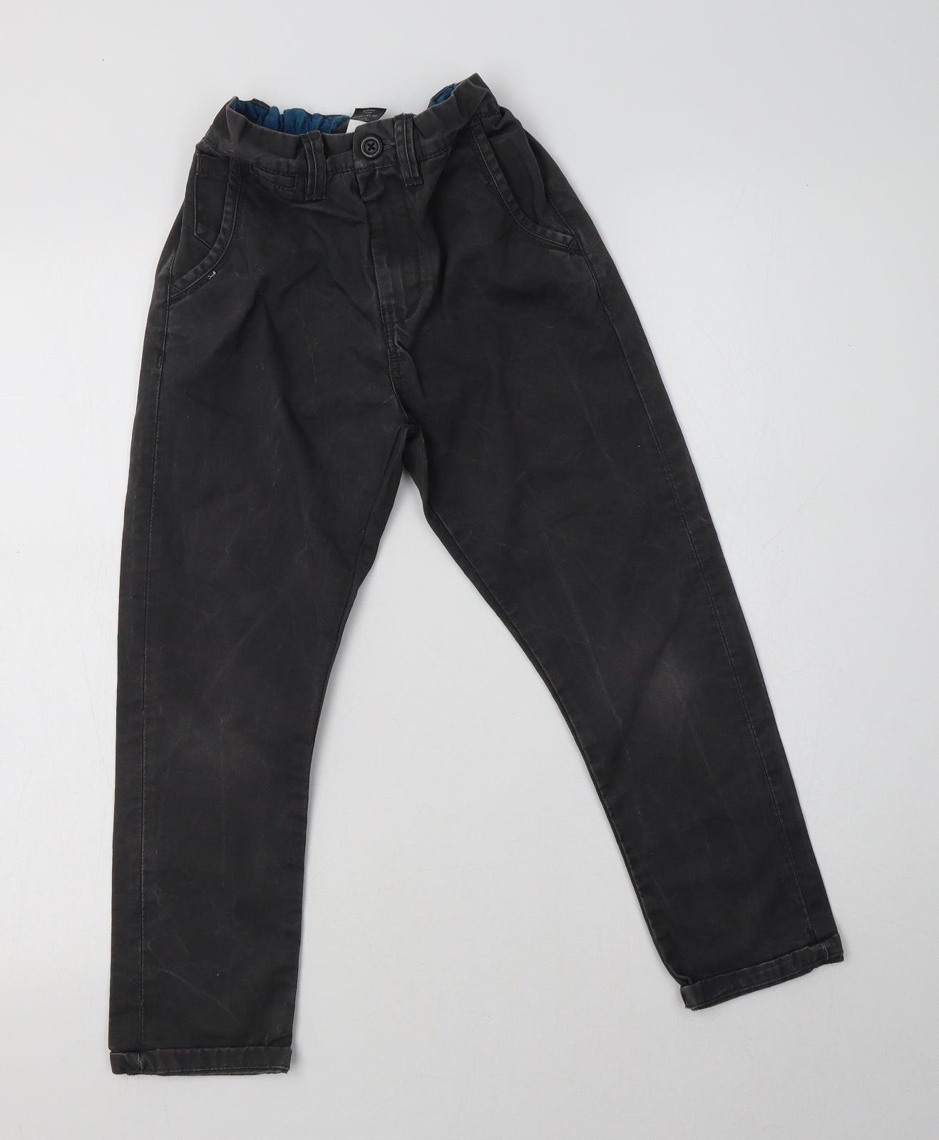 NEXT Boys Grey  Cotton Chino Trousers Size 8 Years  Regular