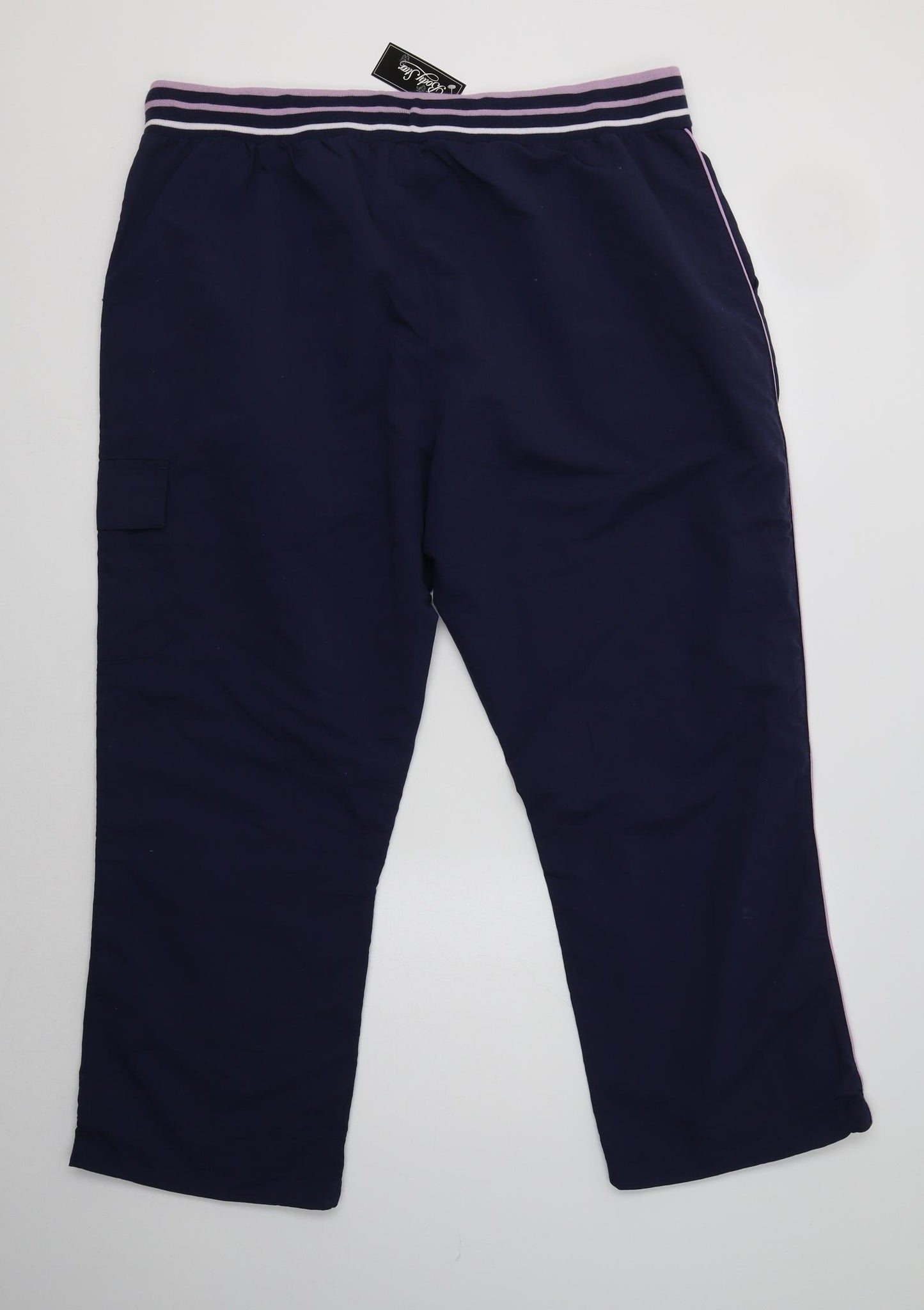 Body Star Womens Blue  Polyester Jogger Trousers Size 22 L29 in Regular