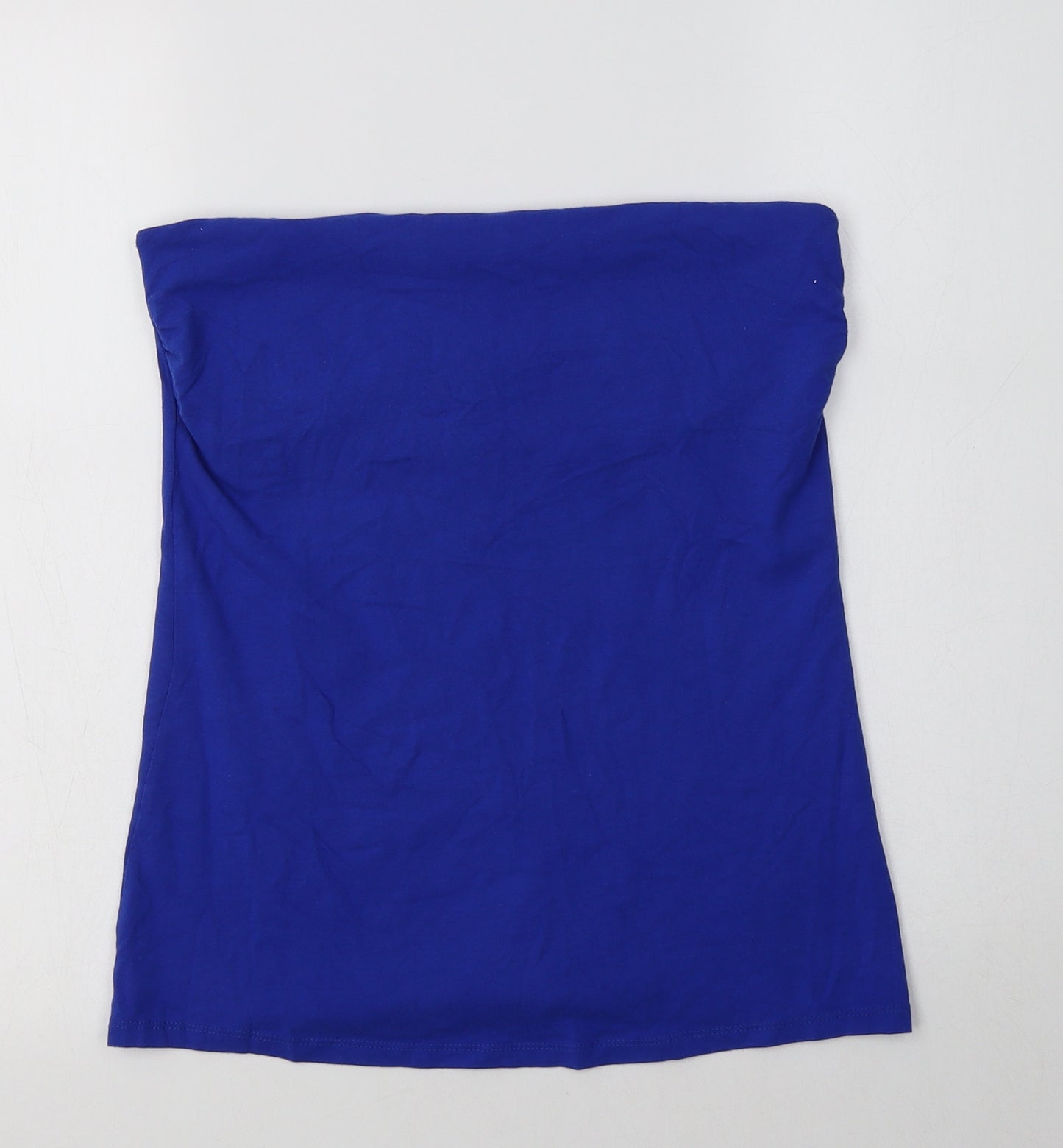 Papaya Womens Blue  Cotton Basic Tank Size 14 Off the Shoulder