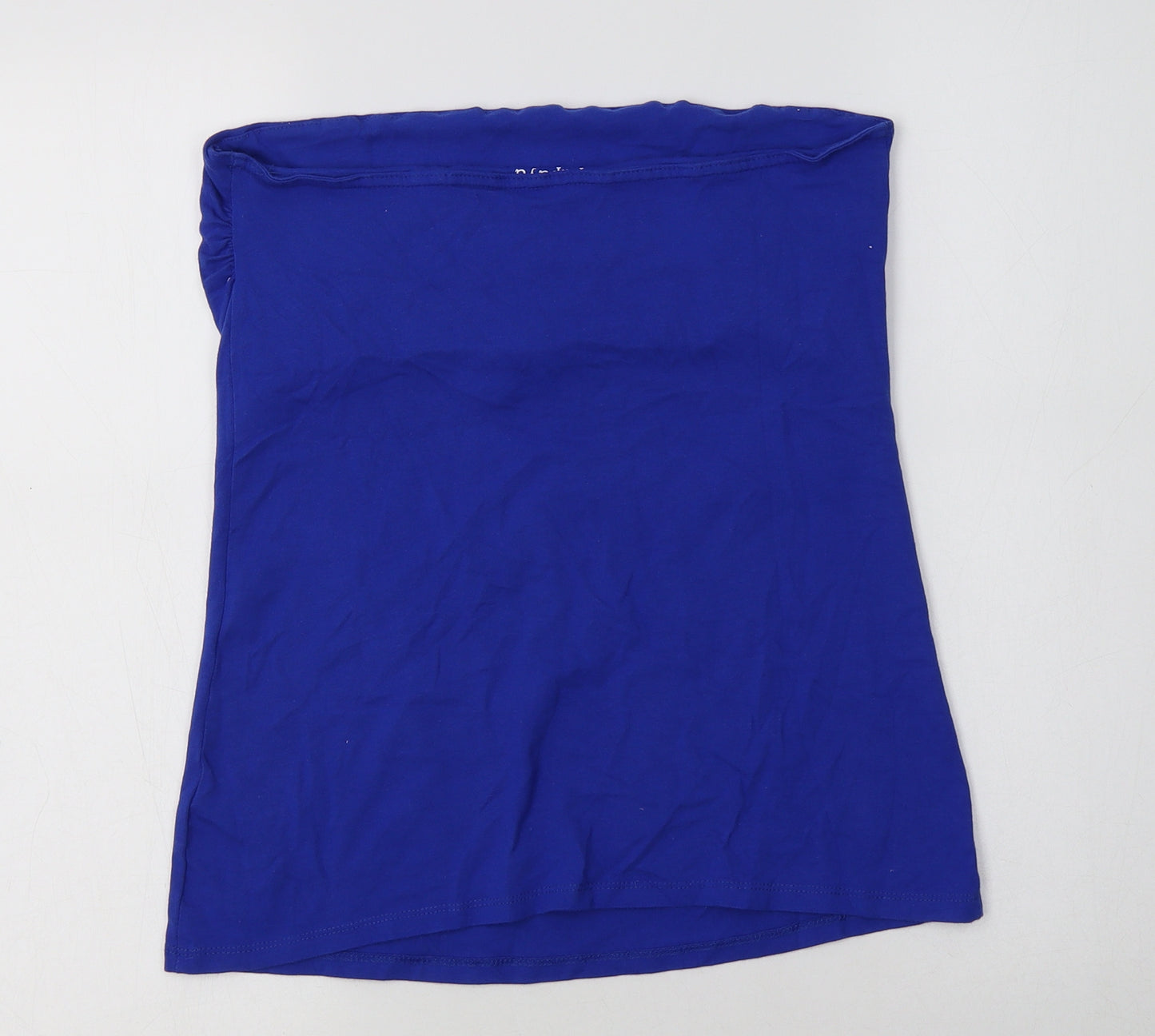 Papaya Womens Blue  Cotton Basic Tank Size 14 Off the Shoulder