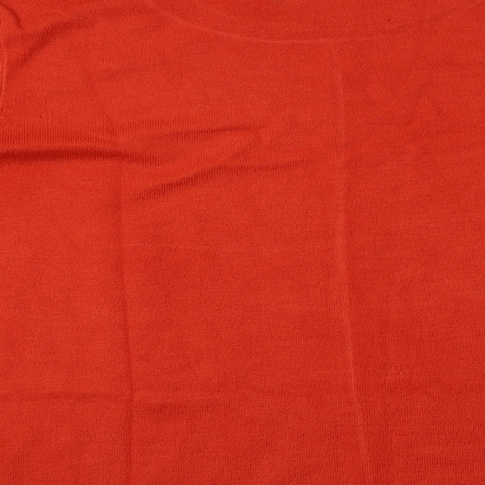 Papaya Womens Orange Crew Neck  Viscose Pullover Jumper Size 14