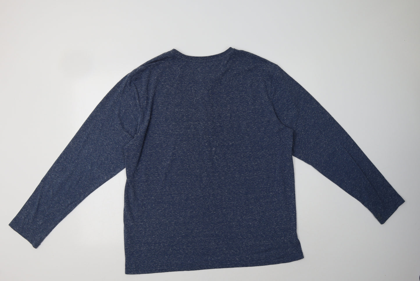 Primark Mens Blue  Polyester  T-Shirt Size XL Henley