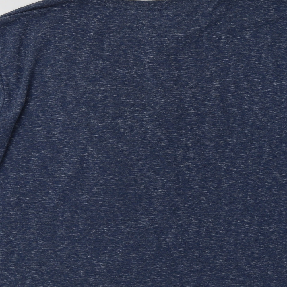 Primark Mens Blue  Polyester  T-Shirt Size XL Henley