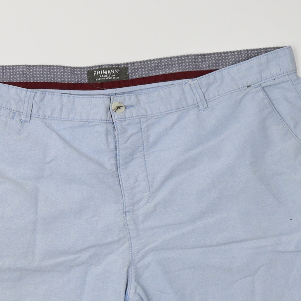 Primark Mens Blue  Cotton Chino Shorts Size 40 L10 in Regular