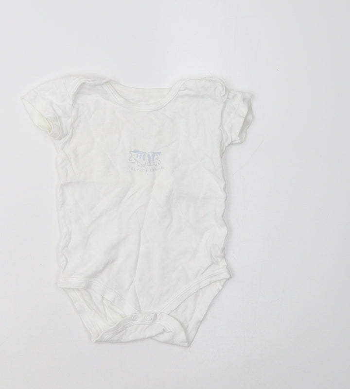 Boots Baby White Cotton Romper One-Piece Size 12-18 Months - Zebra
