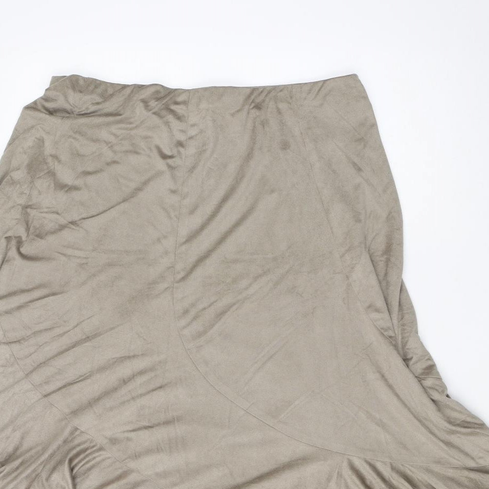 Damart Womens Green  Polyester A-Line Skirt Size 18