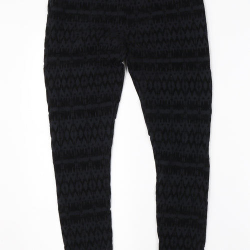 Papaya Womens Black  Cotton Jegging Jeans Size 10 L25 in Regular
