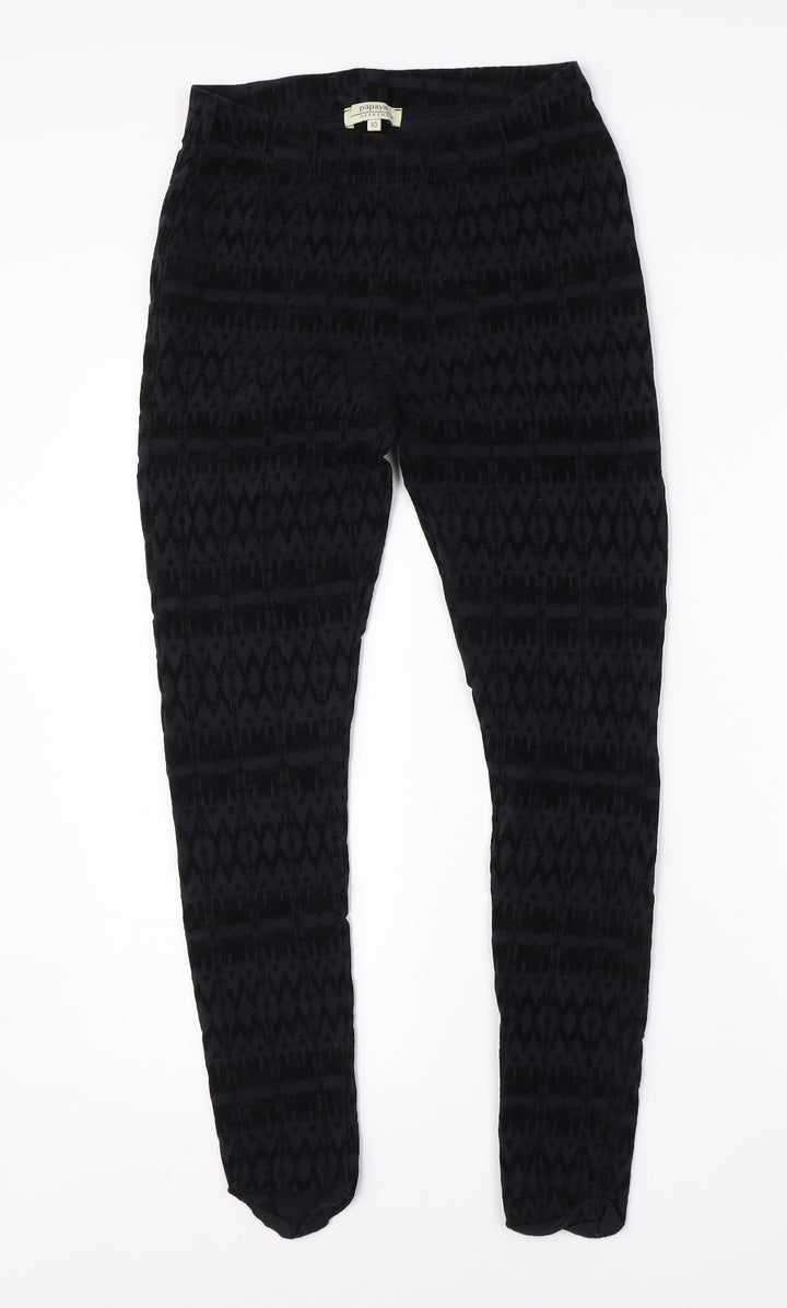 Papaya Womens Black  Cotton Jegging Jeans Size 10 L25 in Regular