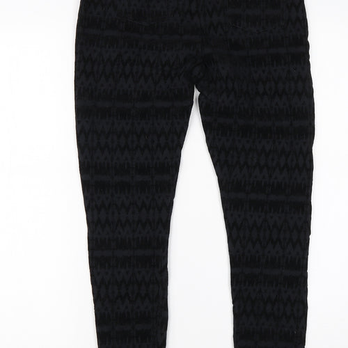 Papaya Womens Black  Cotton Jegging Jeans Size 10 L25 in Regular