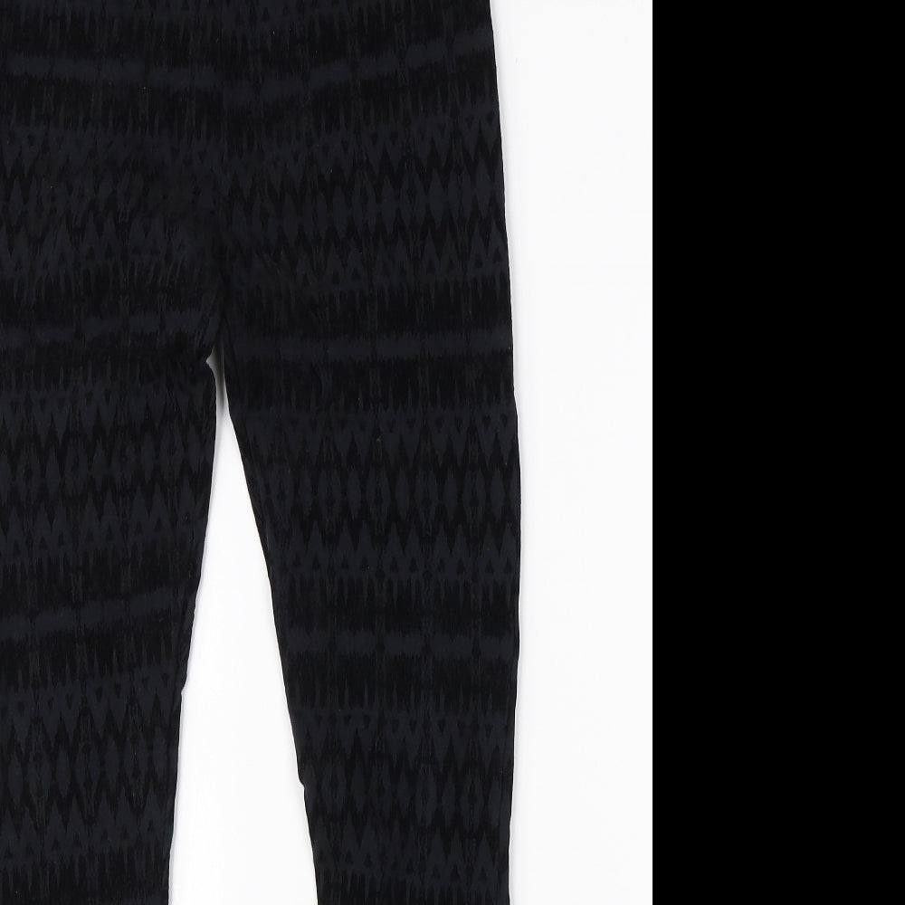 Papaya Womens Black  Cotton Jegging Jeans Size 10 L25 in Regular