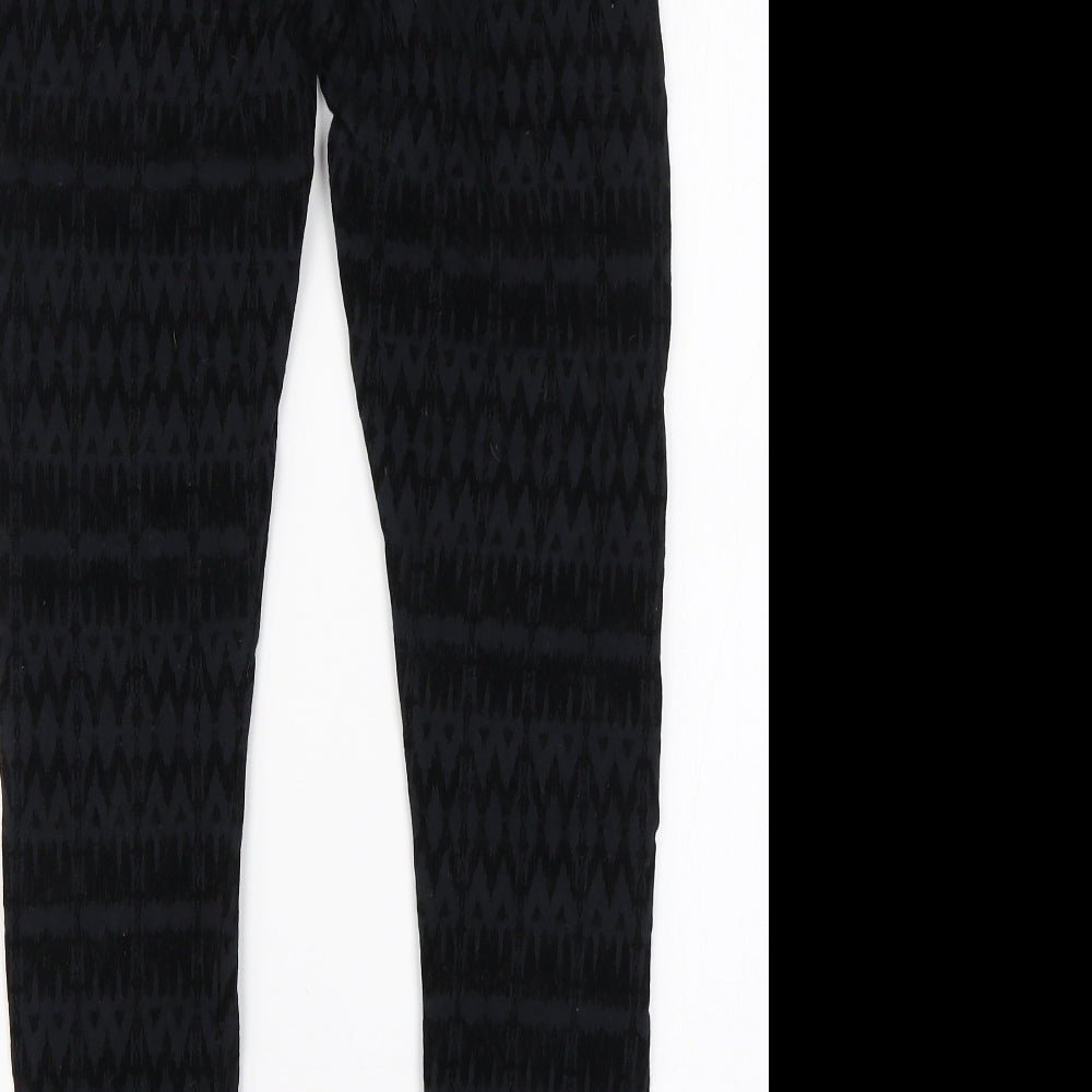 Papaya Womens Black  Cotton Jegging Jeans Size 10 L25 in Regular