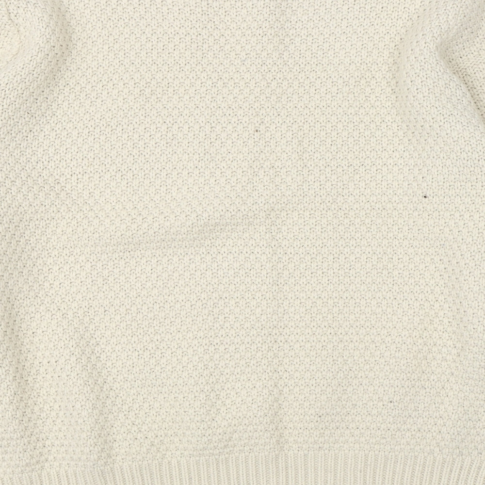 River Island Mens Beige Round Neck  Acrylic Pullover Jumper Size M