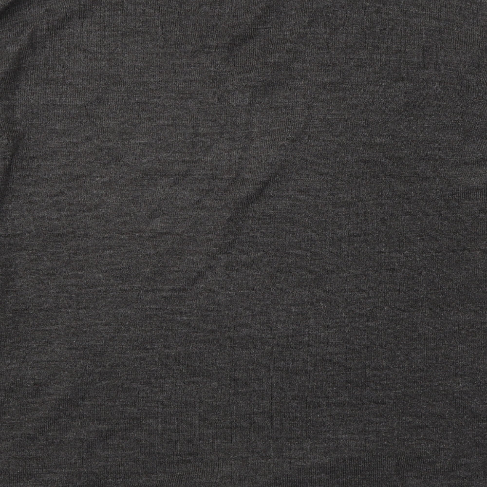 Easy Mens Grey V-Neck  Acrylic Pullover Jumper Size L