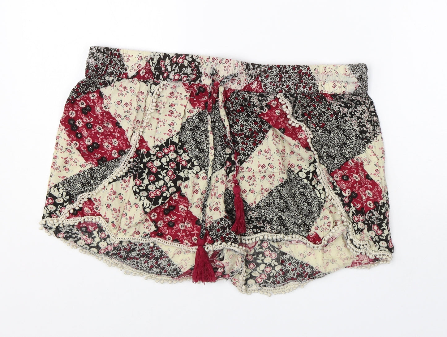 Atmosphere Womens Multicoloured Floral Viscose Hot Pants Shorts Size 16  Regular