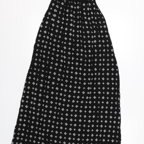 New Look Womens Black Geometric Viscose Shift  Size 8  One Shoulder
