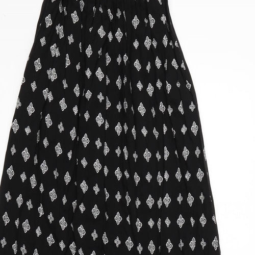 New Look Womens Black Geometric Viscose Shift  Size 8  One Shoulder