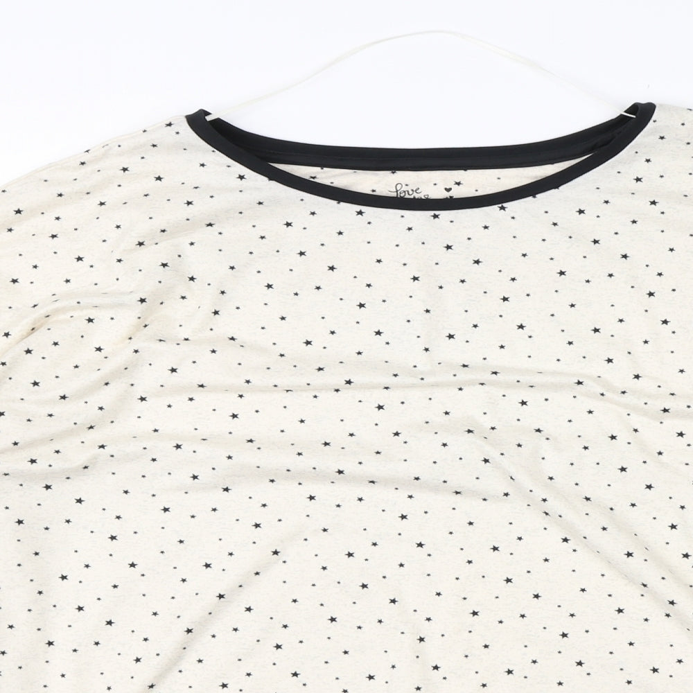 Love to Lounge Womens Beige  Polyester  Pyjama Top Size XL