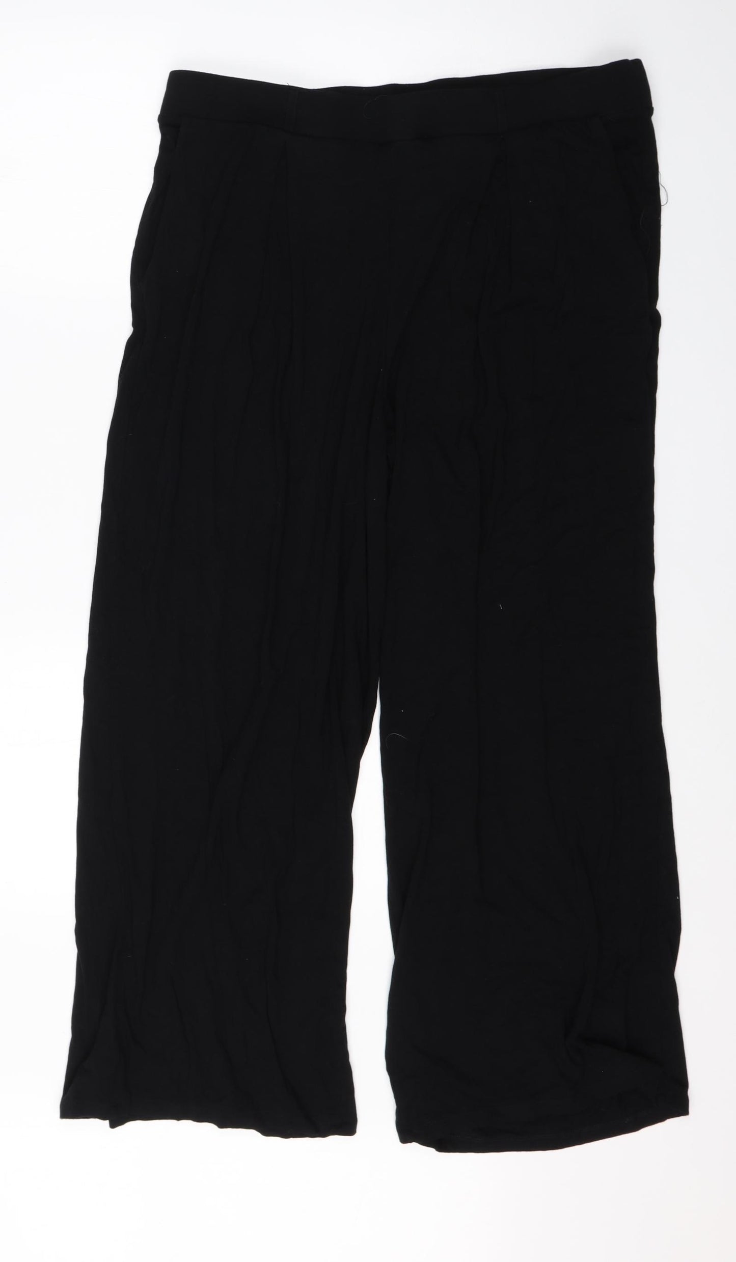 NEXT Womens Black  Viscose Harem Trousers Size 18 L24 in Regular