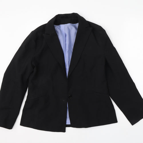Dorothy Perkins Womens Black  Polyester Jacket Suit Jacket Size 14