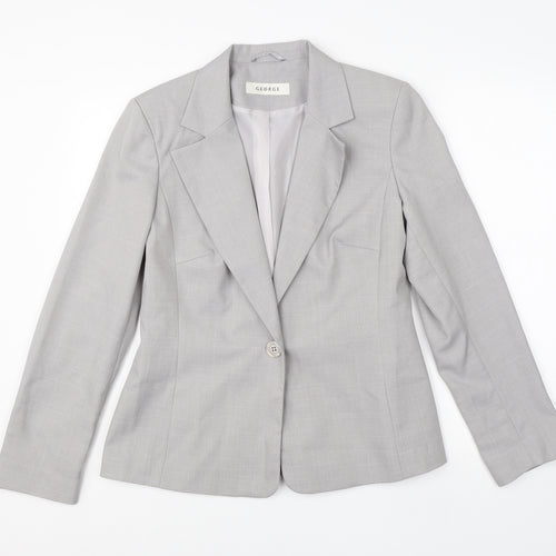 George Womens Grey  Viscose Jacket Suit Jacket Size 14