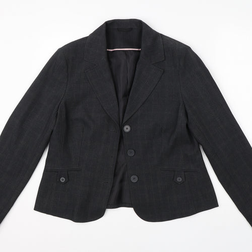 Evie Womens Grey  Polyester Jacket Suit Jacket Size 14